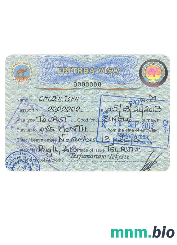 Erytrea visa version 2